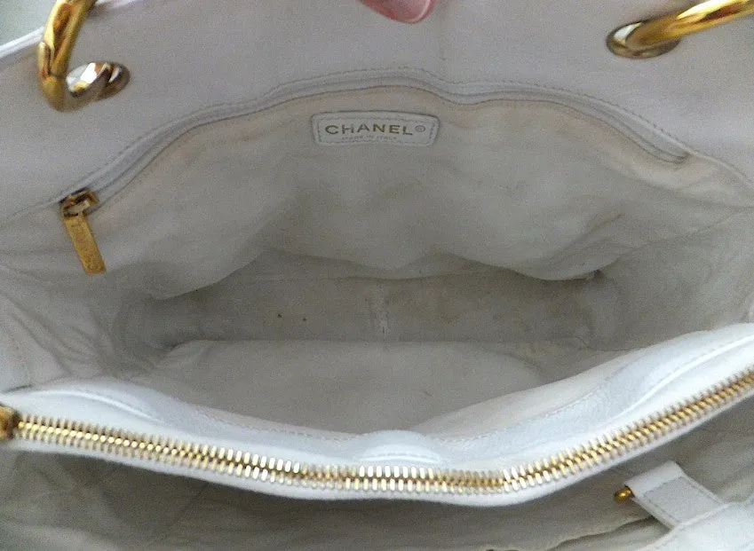 Authentic Chanel Caviar White (GST)