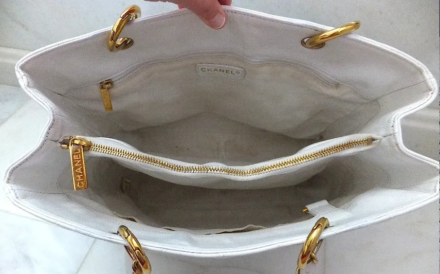 Authentic Chanel Caviar White (GST)