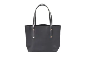AVERY LEATHER TOTE BAG - LARGE - BLACK