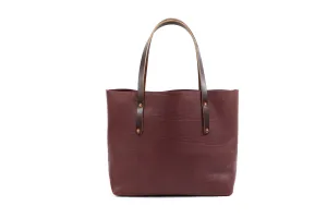 AVERY LEATHER TOTE BAG - LARGE - MERLOT