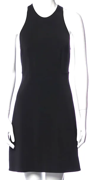 Azzedine Alaia Paris. Crew Neck Black Mini Dress