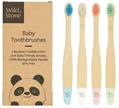 Baby Bamboo Toothbrush - 4 Pack - Extra Soft Bristles