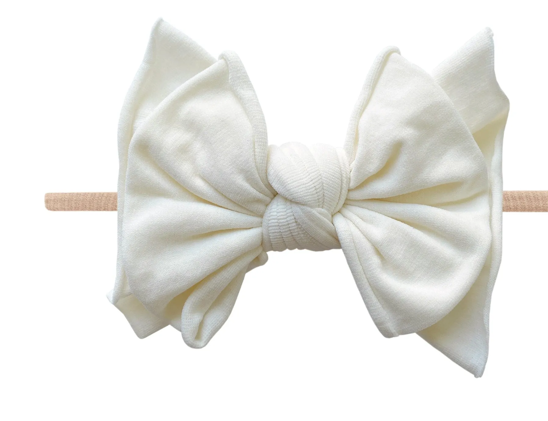 Baby Bling Ivory / Blush FAB-BOW-LOUS Skinny Headband