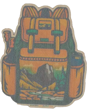 Backpack Wood Sticker - Dust City
