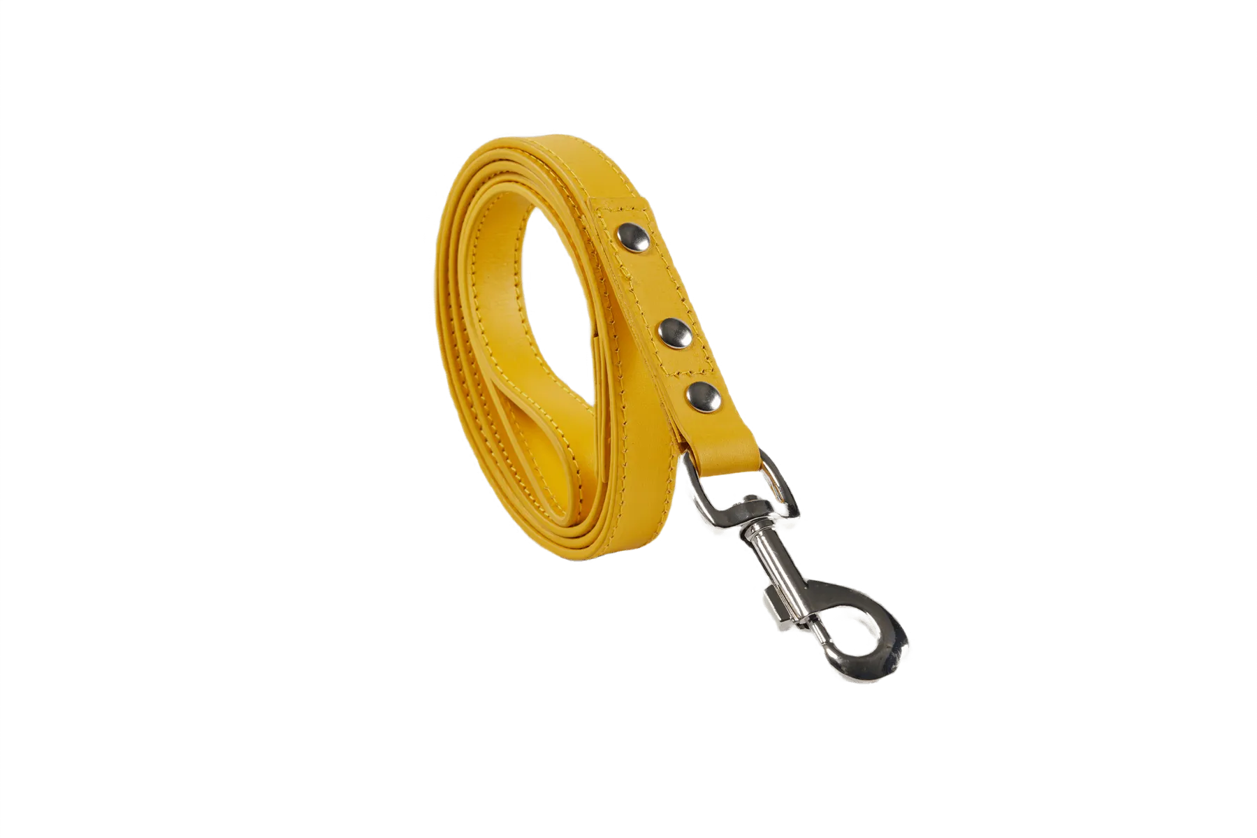 Baker & Bray Sustainable Leather Dog Collar & Lead Set | Lemon