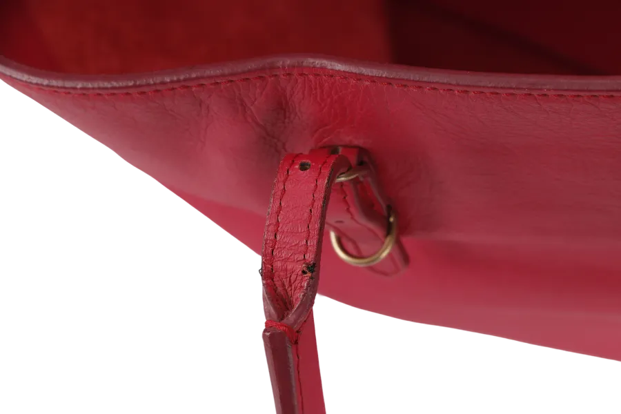 BALENCIAGA HOLIDAY A4 FUCHSIA LEATHER TOTE BAG WITH DUST COVER