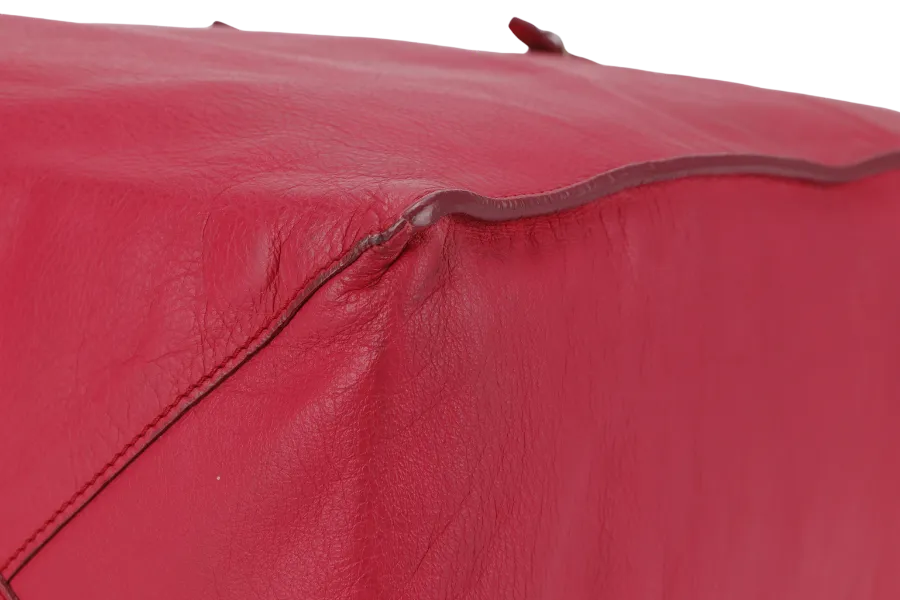 BALENCIAGA HOLIDAY A4 FUCHSIA LEATHER TOTE BAG WITH DUST COVER