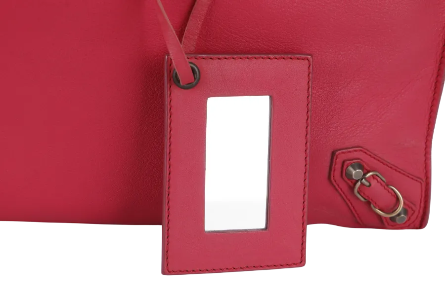 BALENCIAGA HOLIDAY A4 FUCHSIA LEATHER TOTE BAG WITH DUST COVER