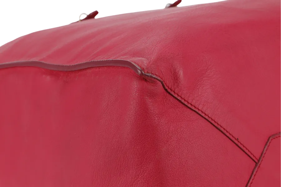 BALENCIAGA HOLIDAY A4 FUCHSIA LEATHER TOTE BAG WITH DUST COVER