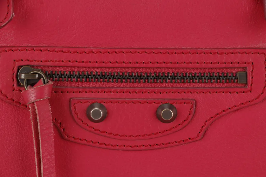 BALENCIAGA HOLIDAY A4 FUCHSIA LEATHER TOTE BAG WITH DUST COVER