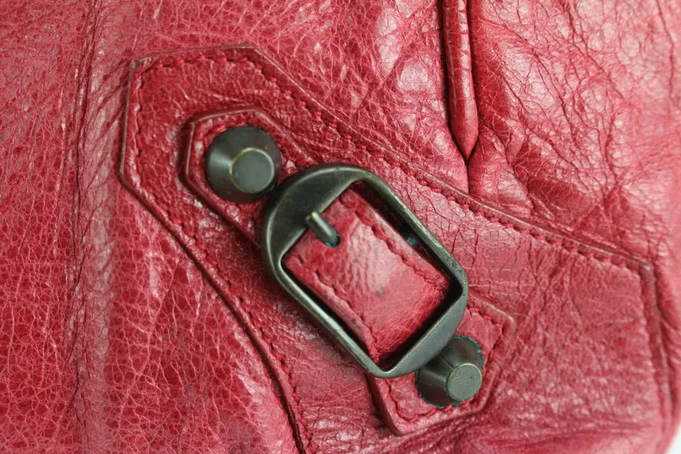 Balenciaga Red Sang Lambskin Leather S Sunday Tote 98ba52s