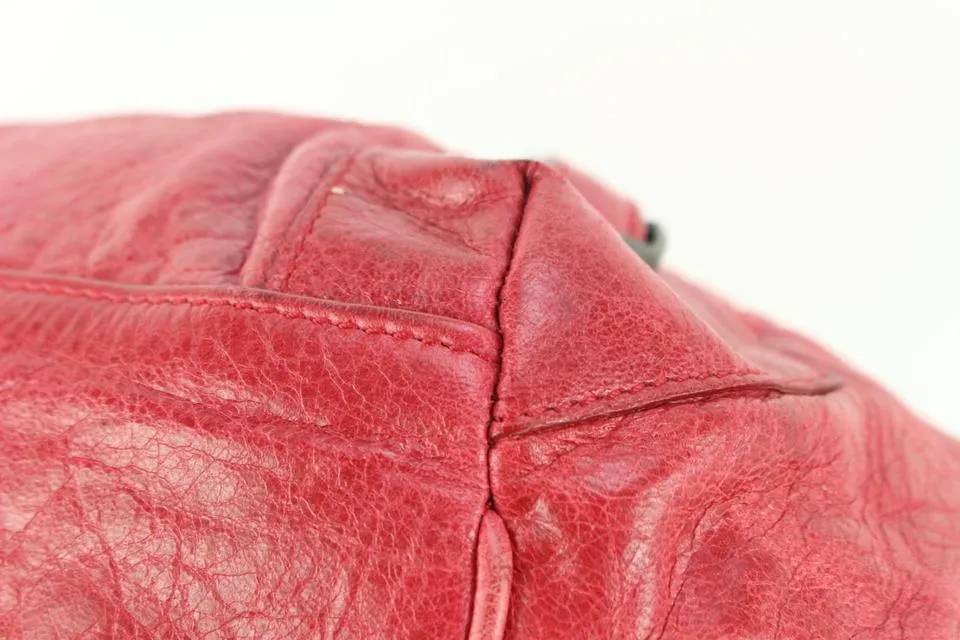 Balenciaga Red Sang Lambskin Leather S Sunday Tote 98ba52s
