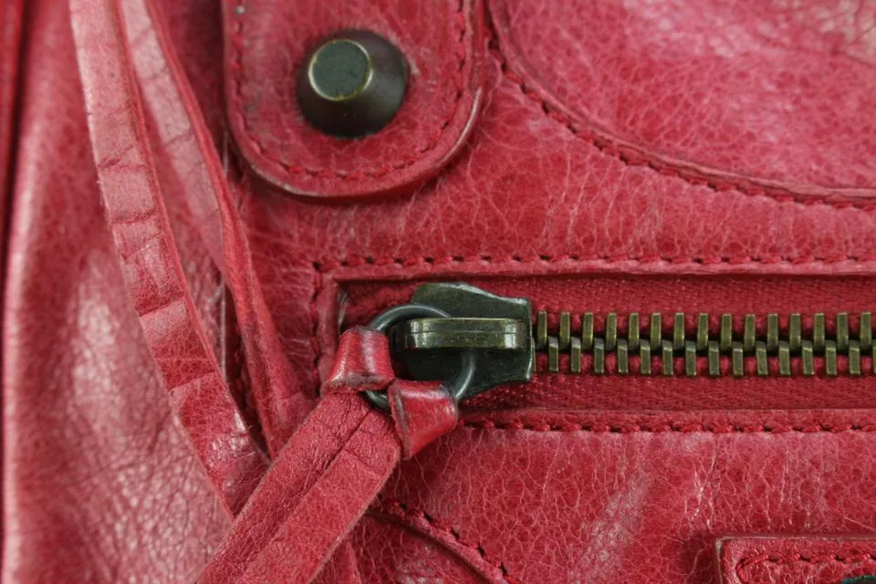 Balenciaga Red Sang Lambskin Leather S Sunday Tote 98ba52s