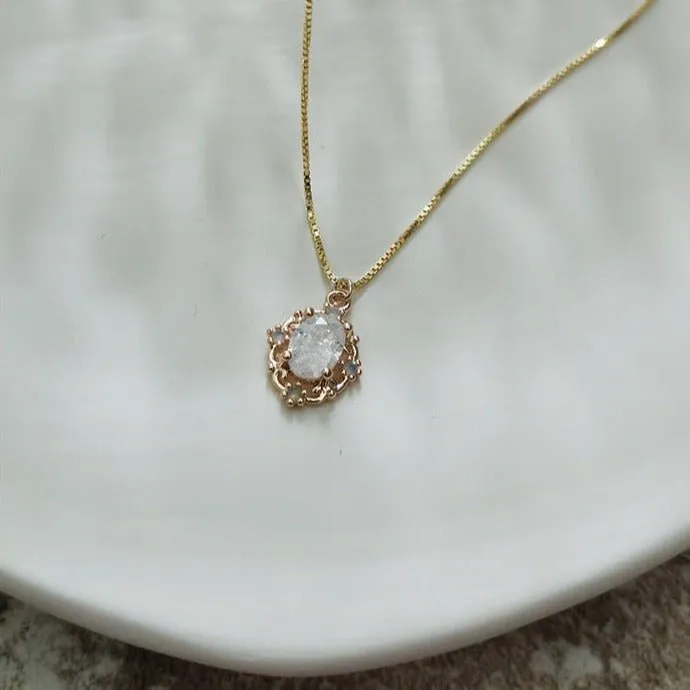 Baroque Necklace (Solid Silver) - Elsa