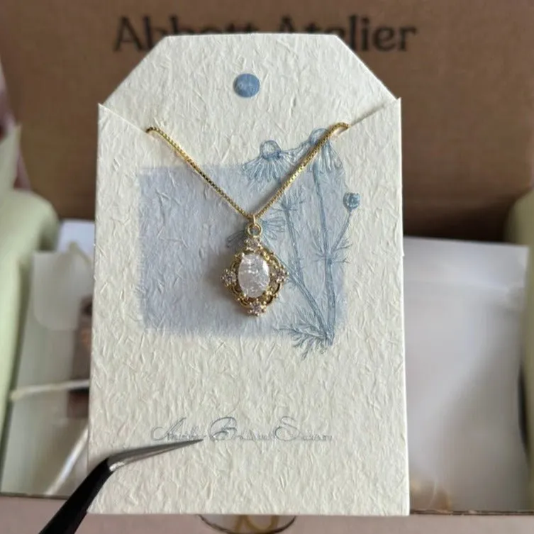 Baroque Necklace (Solid Silver) - Elsa