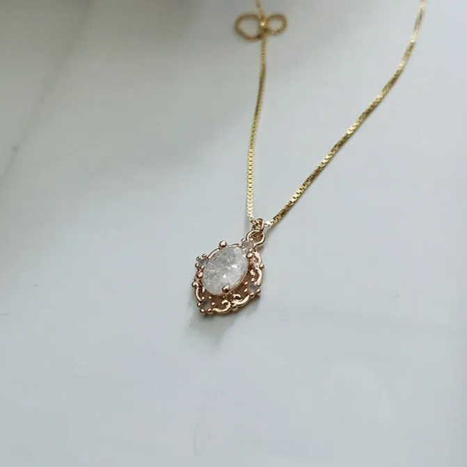 Baroque Necklace (Solid Silver) - Elsa