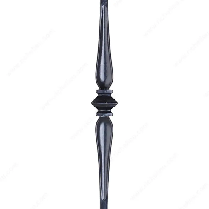 Barreau en tube carré - Gouttes bague simple