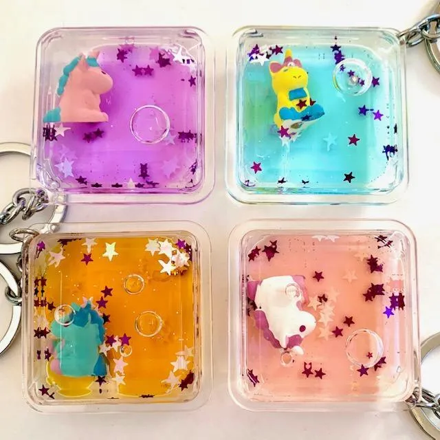bcmini Floating Unicorn Charm Keyring
