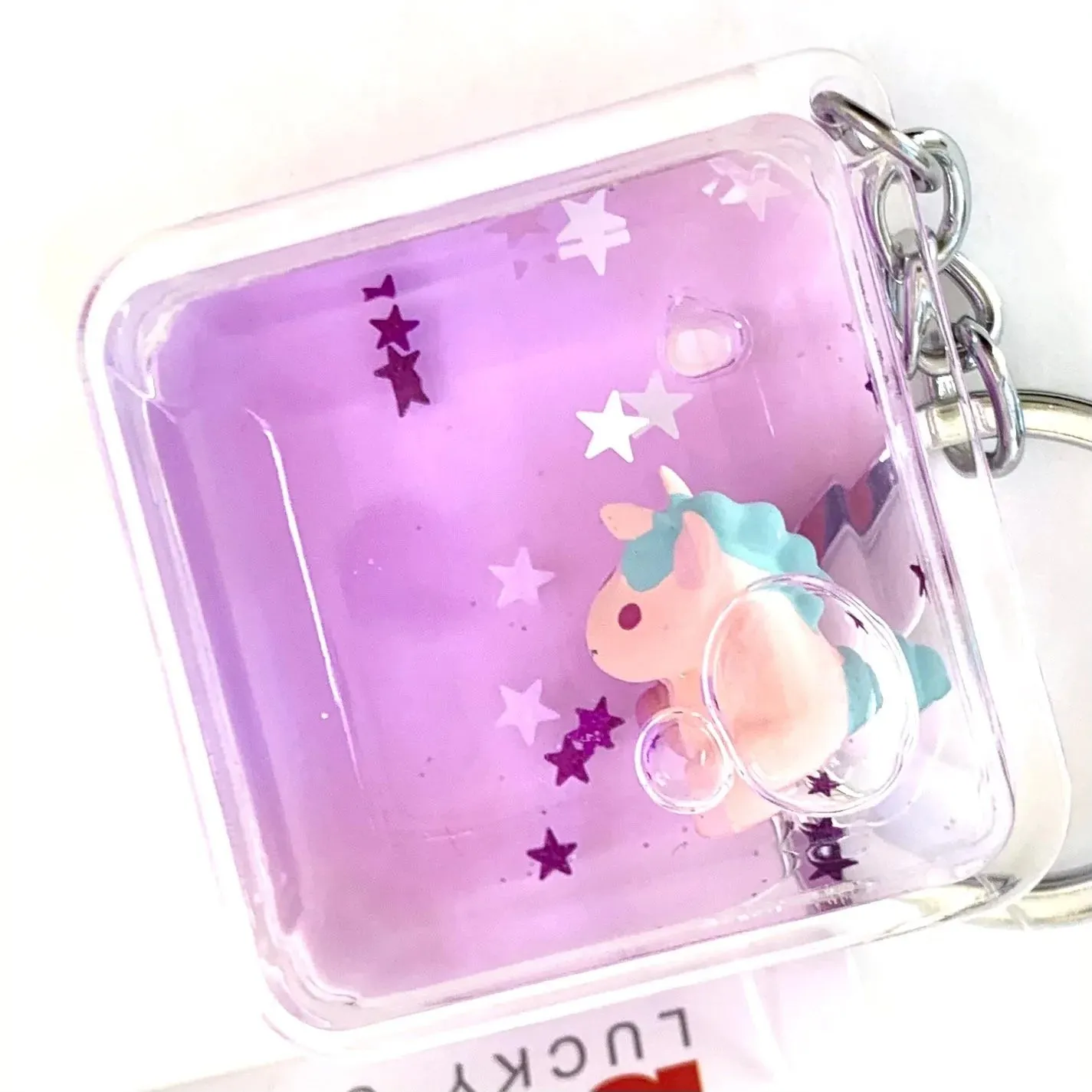 bcmini Floating Unicorn Charm Keyring