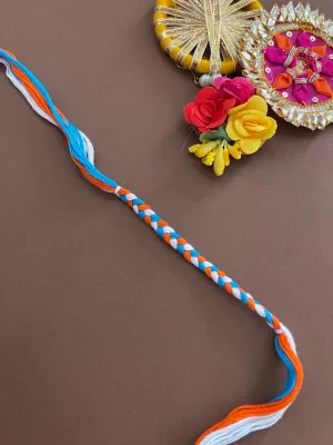 Beautiful Simple Braided Rakhi Multicolor Thread Rakhi For Raksha Bandhan