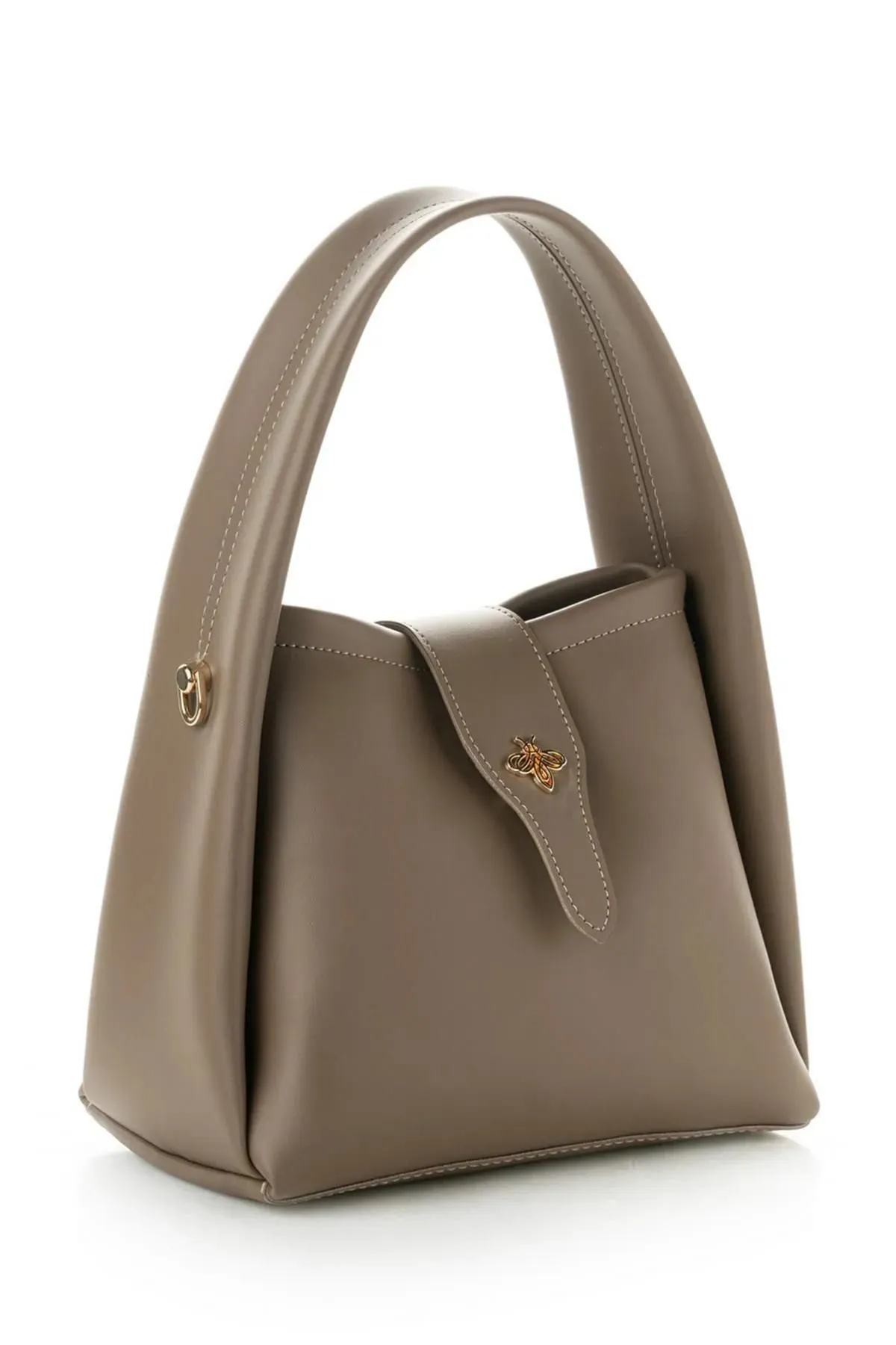 Beige Quilted Clutch Handbag