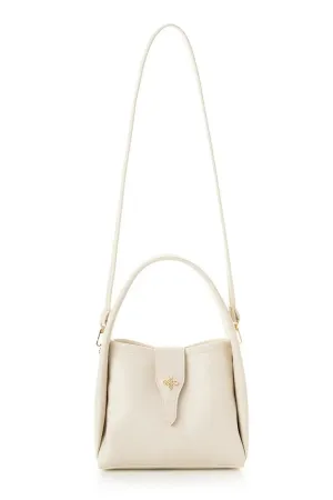 Beige Quilted Clutch Handbag