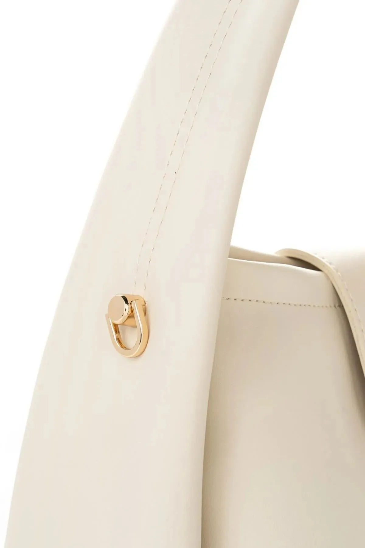 Beige Quilted Clutch Handbag