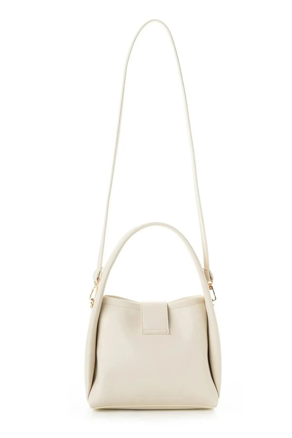 Beige Quilted Clutch Handbag