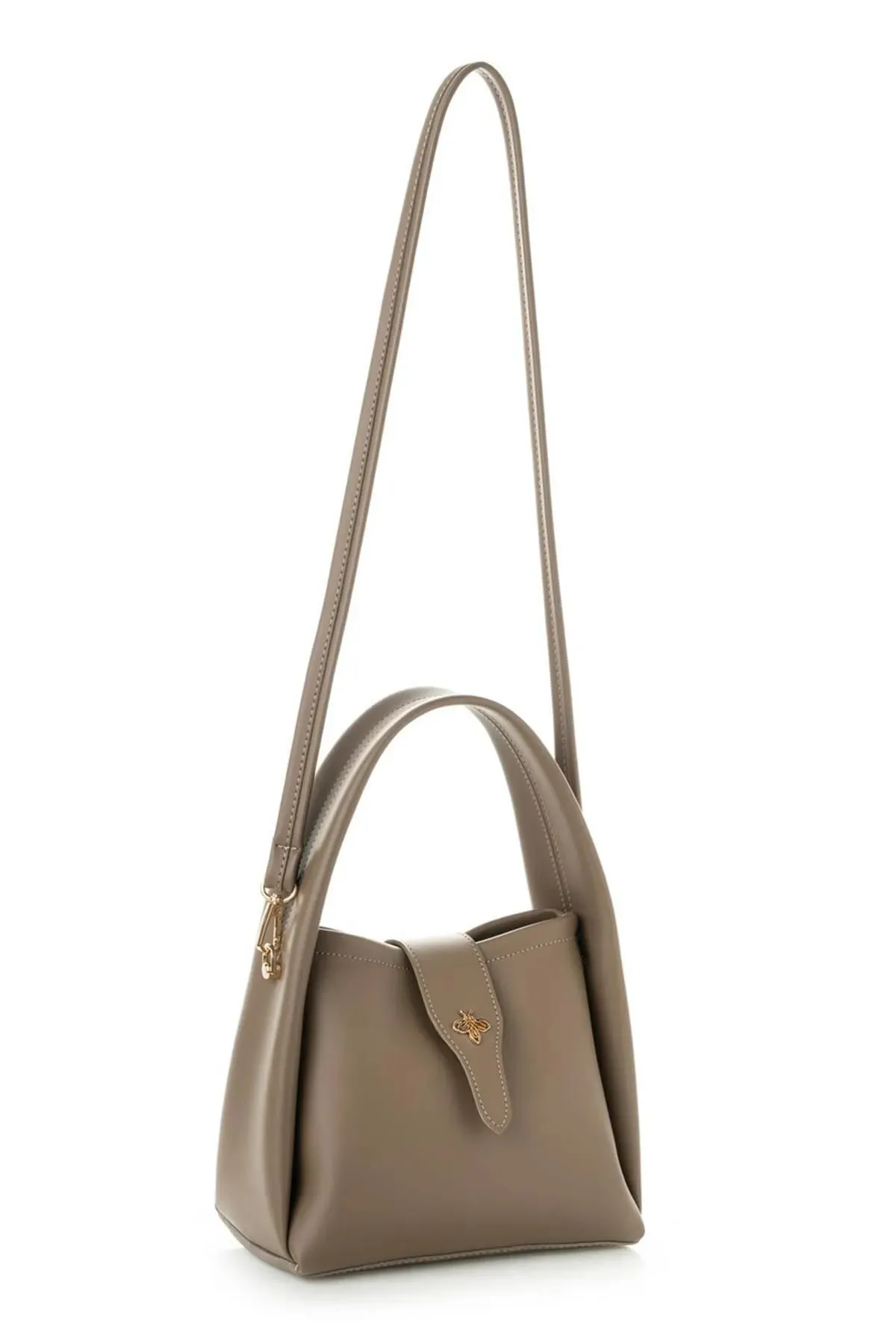 Beige Quilted Clutch Handbag