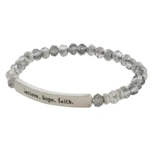 Believe Hope Faith Inspirational Bracelet