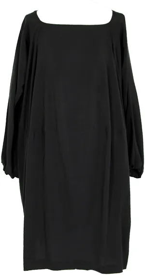 Bernhard Willhelm. Black Silk Dolman Sleeve Dress