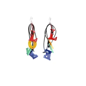 Big LOVE Leatherette Earrings - Rainbow