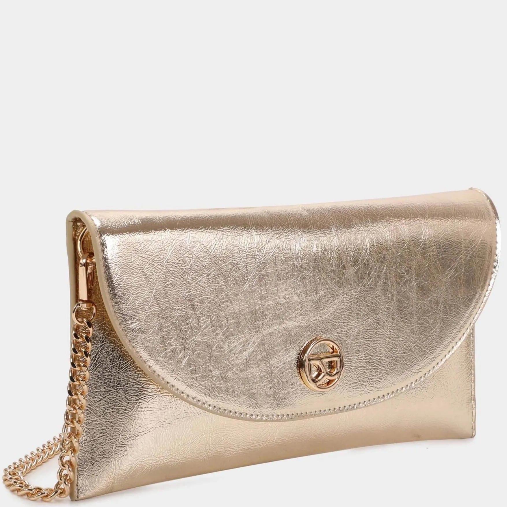 Binnari Lisa Gold Clutch Bag
