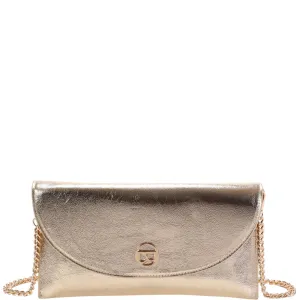 Binnari Lisa Gold Clutch Bag