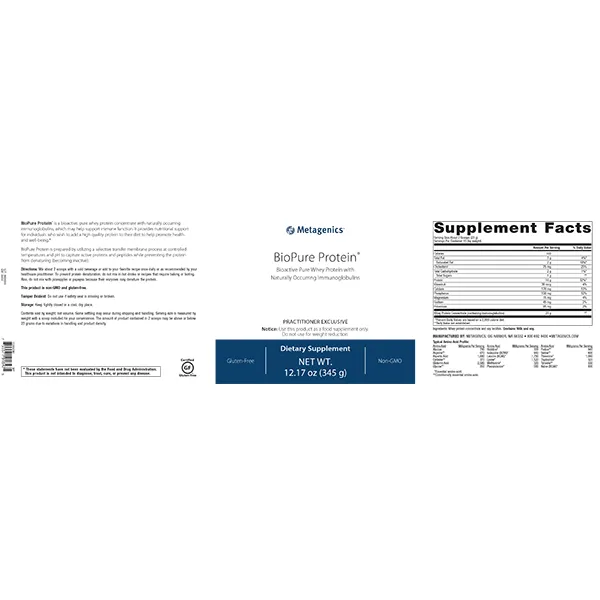 BioPure Protein® <br>Bioactive Pure Whey Protein with Naturally Occurring Immunoglobulins