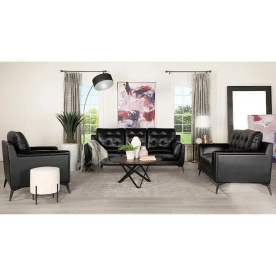 Black Modern Loveseat