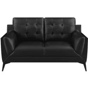 Black Modern Loveseat