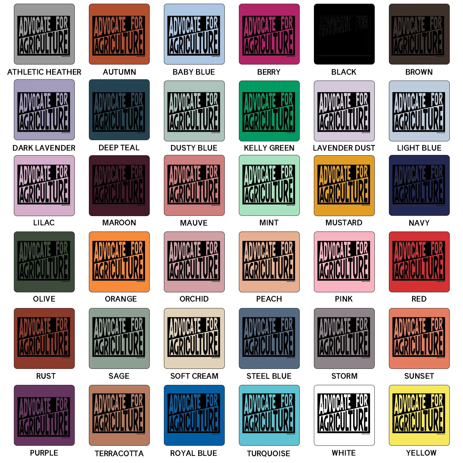 Block Advocate for Agriculture Black Ink T-Shirt (XS-4XL) - Multiple Colors!