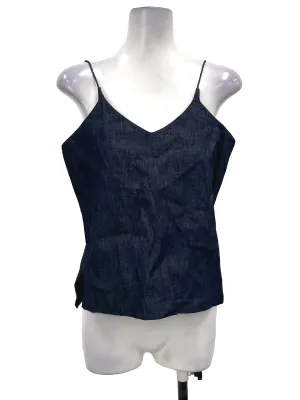Blue Denim V-Neck Spag Top