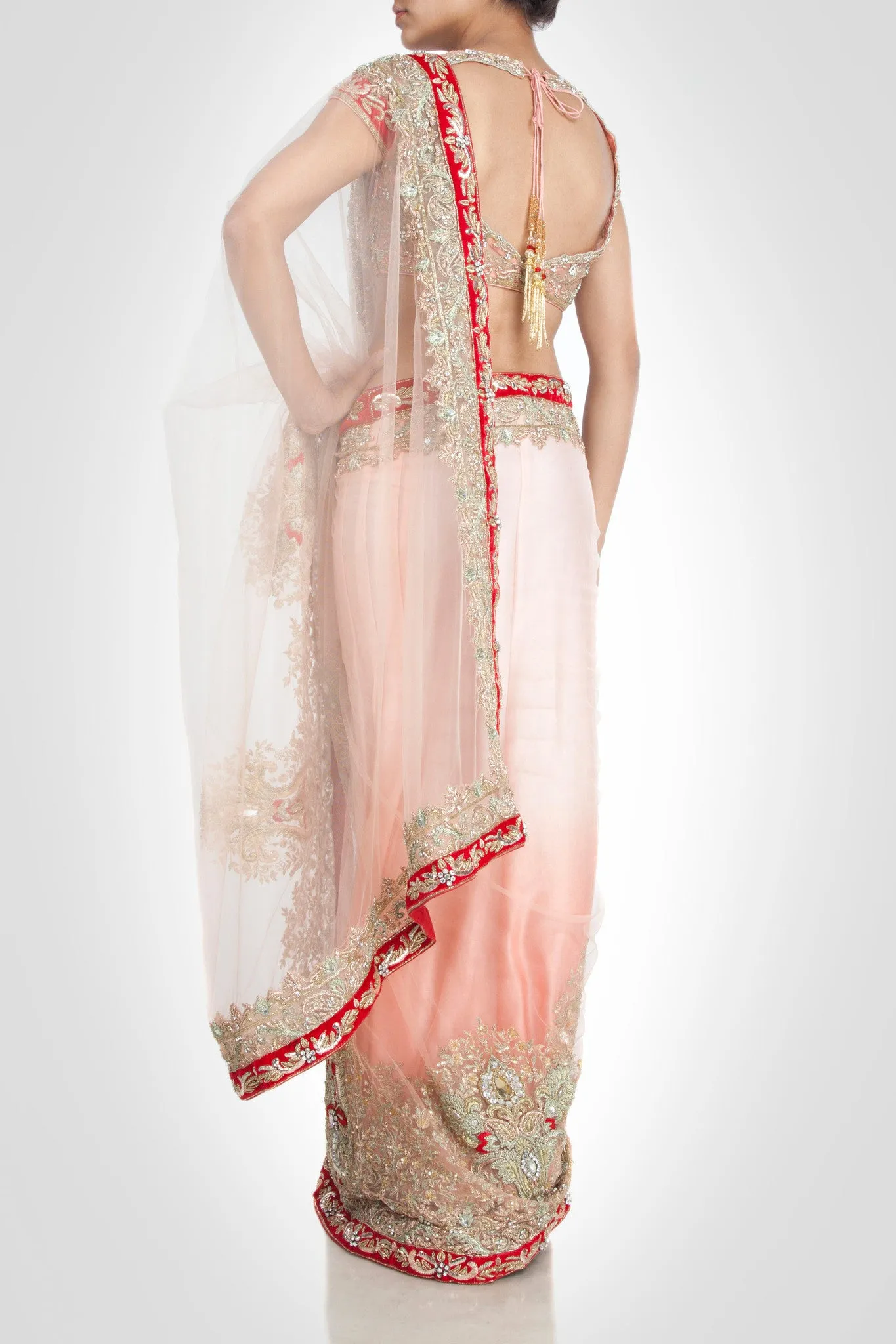Blush Pink Color Designer Saree