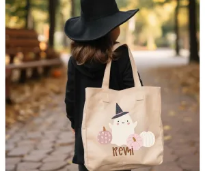 Boho Ghost Trick-or-Treat Bag