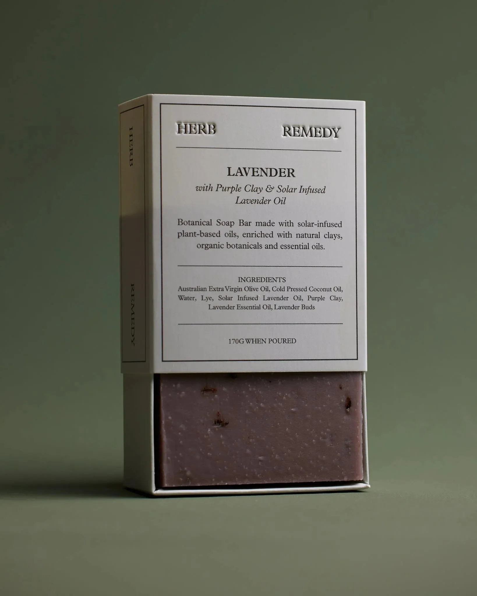 Botanical Soap Bar - Lavender with Purple Clay & Solar Infused Lavender Oil