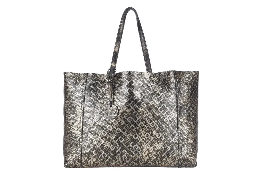 BOTTEGA VENETA INTRECCIO MIRAGE TOTE BAG (B00672364W) LARGE BLACK GOLD LEATHER NO DUST COVER