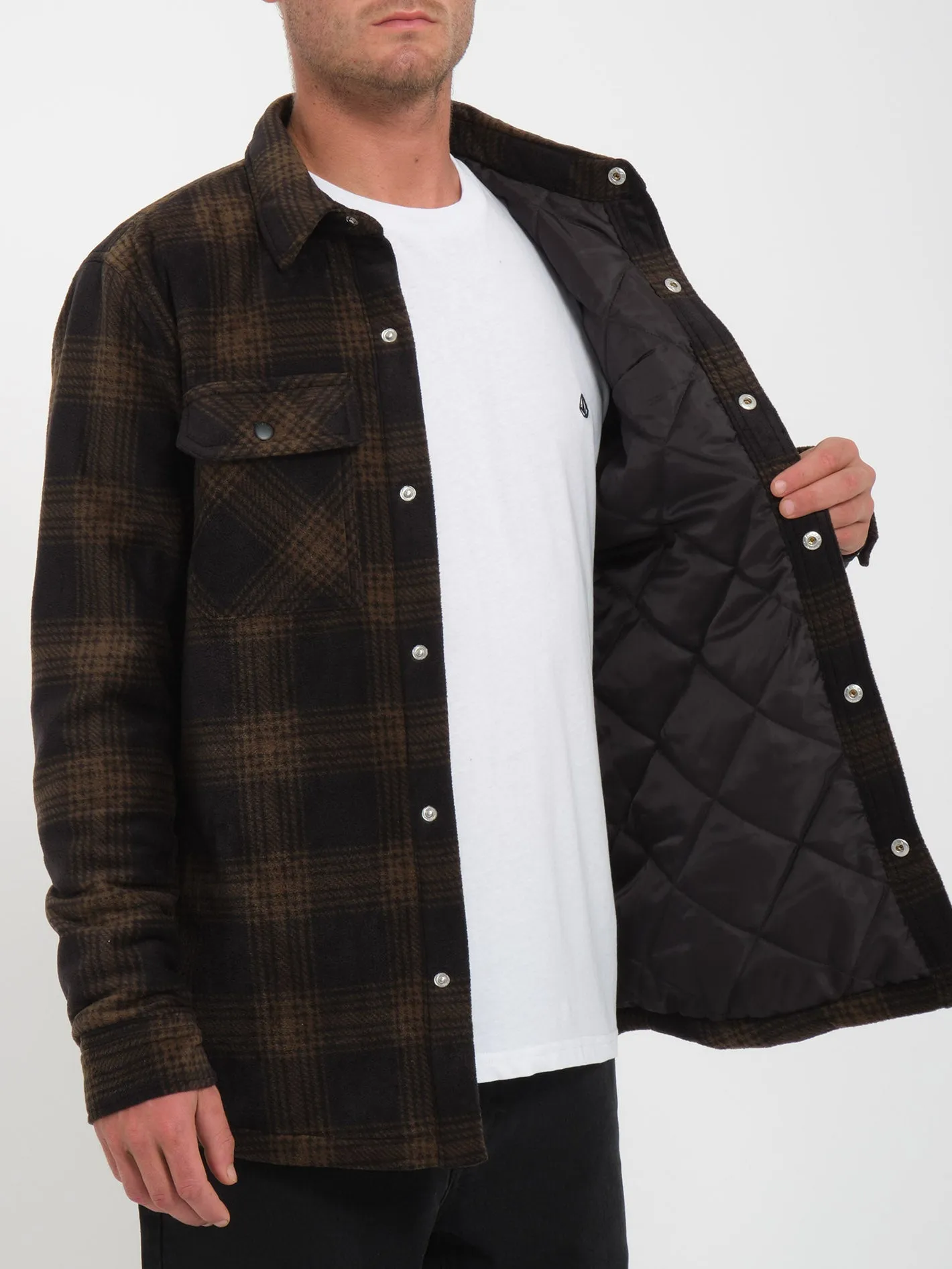 Bowered Fleece Überhemd - BISON