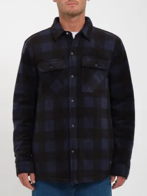 Bowered Fleece Überhemd - NAVY