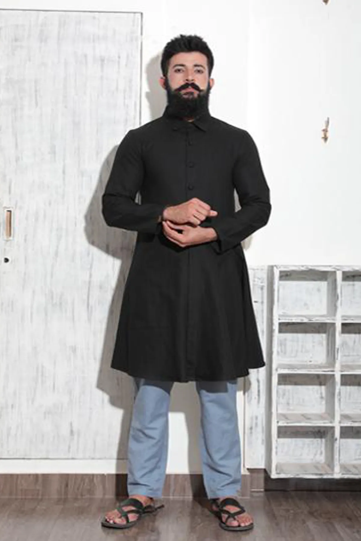 Bradman - Black Kurta
