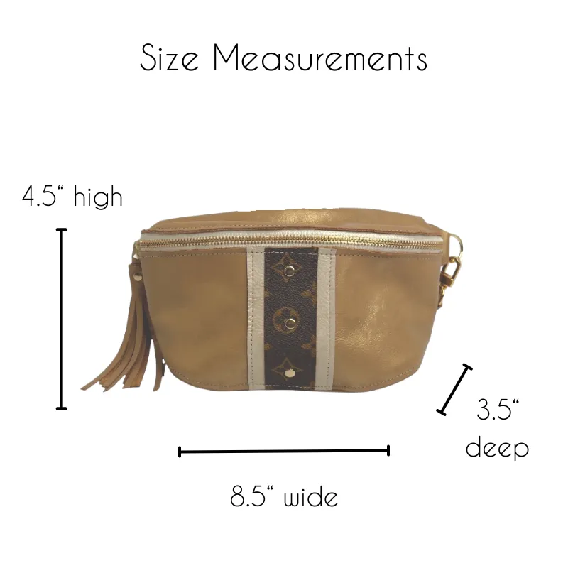 Britt Belt Bag In Bronze Leather | Upcycled LV