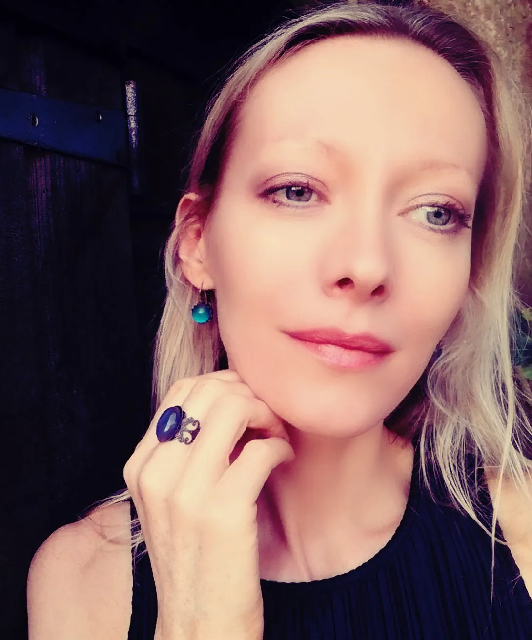 Bronzed Trendy Mood Earrings
