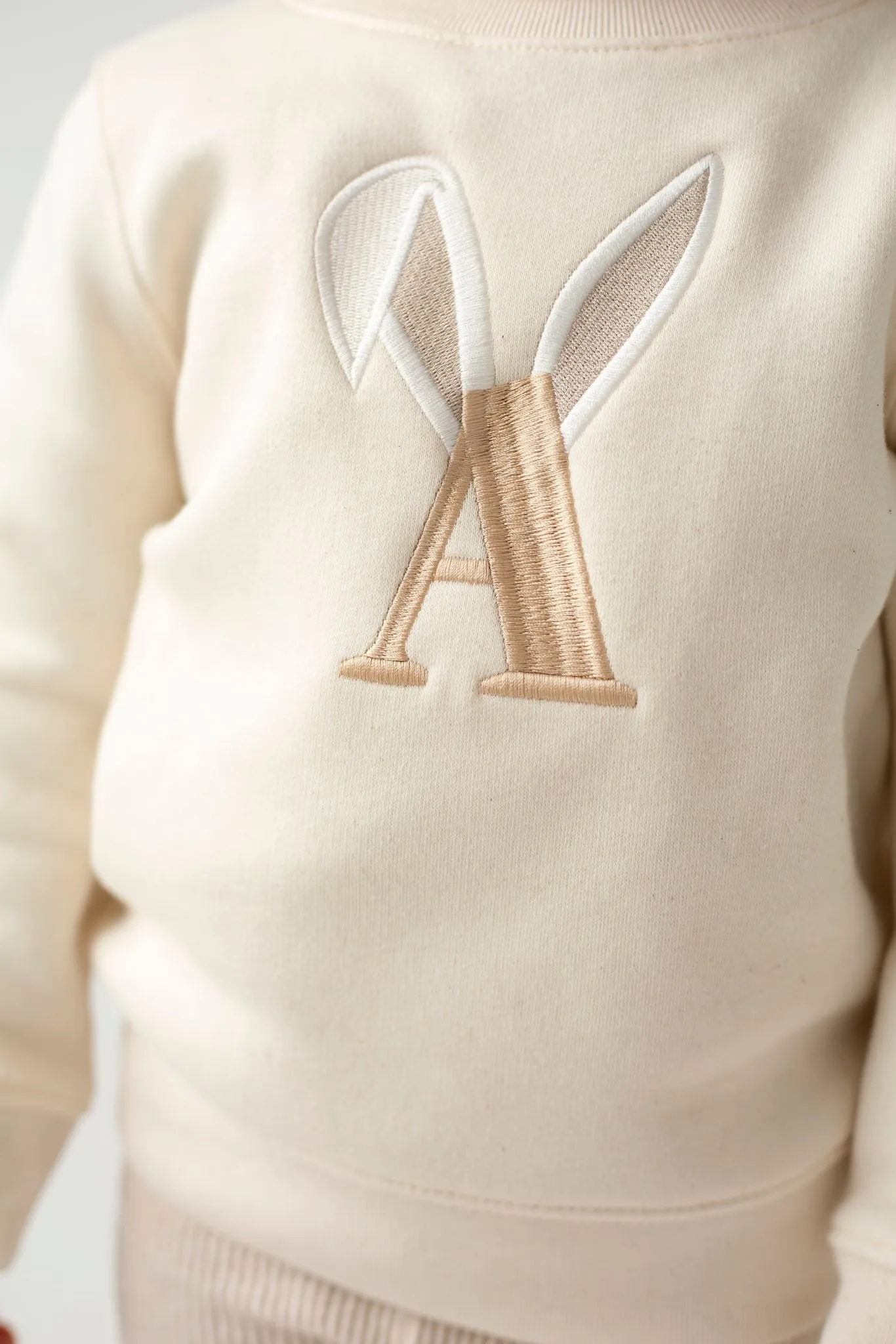 Bunny Initial Signature Embroidered Sweatshirt