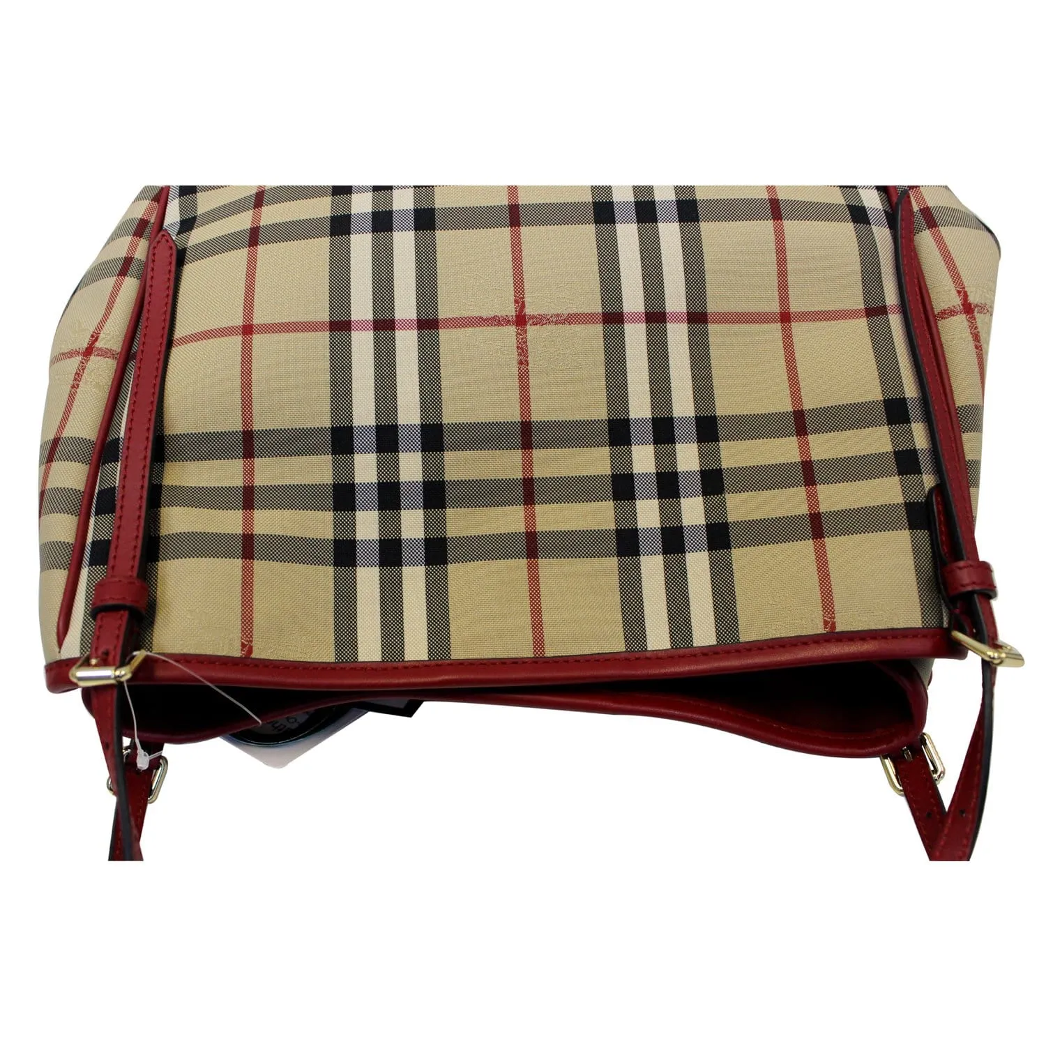 BURBERRY Haymarket Check PVC Tote Shoulder Bag
